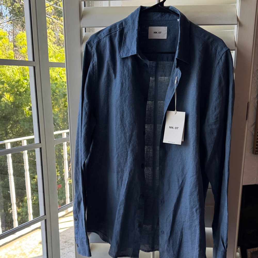 NN.07 Men's Casual Navy Button Down Shirt